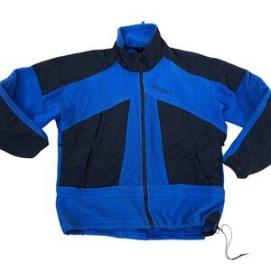 VTG 90s MARMOT Thick Fleece Winter Jacket XL Men's Blue Fuzzy Full Zip Coat